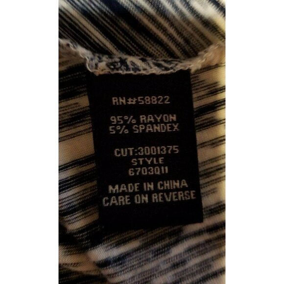 Max Edition Asymmetrical Skirt Size Small S Navy Blue White Elastic Waist - Picture 4 of 5